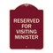 Signmission Reserved for Visiting Ministers Heavy-Gauge Aluminum Architectural Sign, 24" x 18", BU-1824-23168 A-DES-BU-1824-23168 - alternate 1